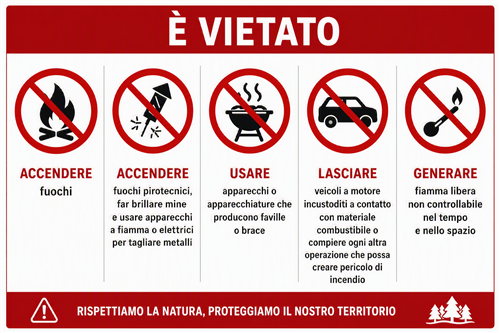 Dichiarazione stato di massima pericolosità per gli incendi boschivi su tutto il territorio regionale del Piemonte